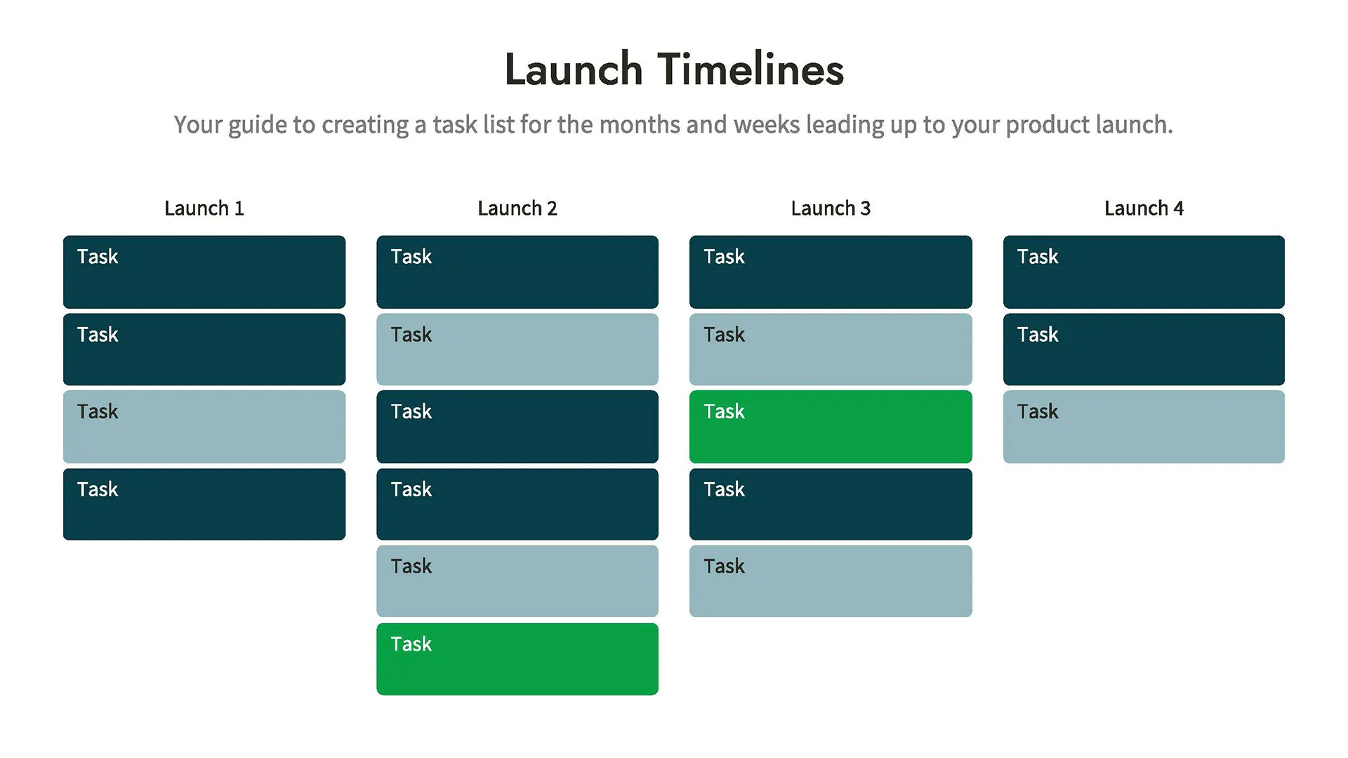 Launch timeline slide
